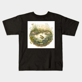 Watercolor Frog Pond Kids T-Shirt